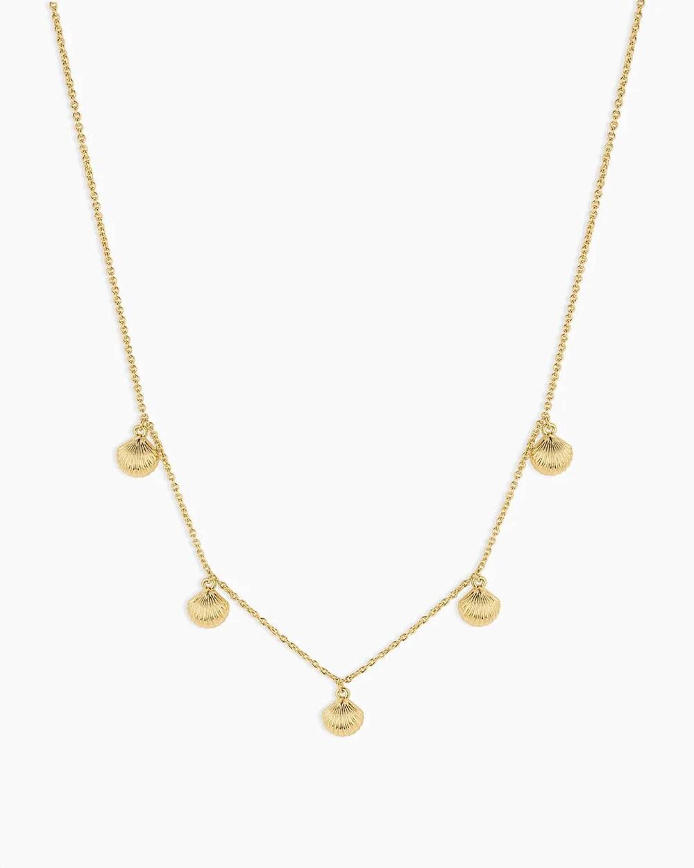 NEW GORJANA scallop mini necklace in gold